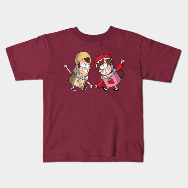 Pines Twins - PB&J Edition Kids T-Shirt by Kyonkichi.art